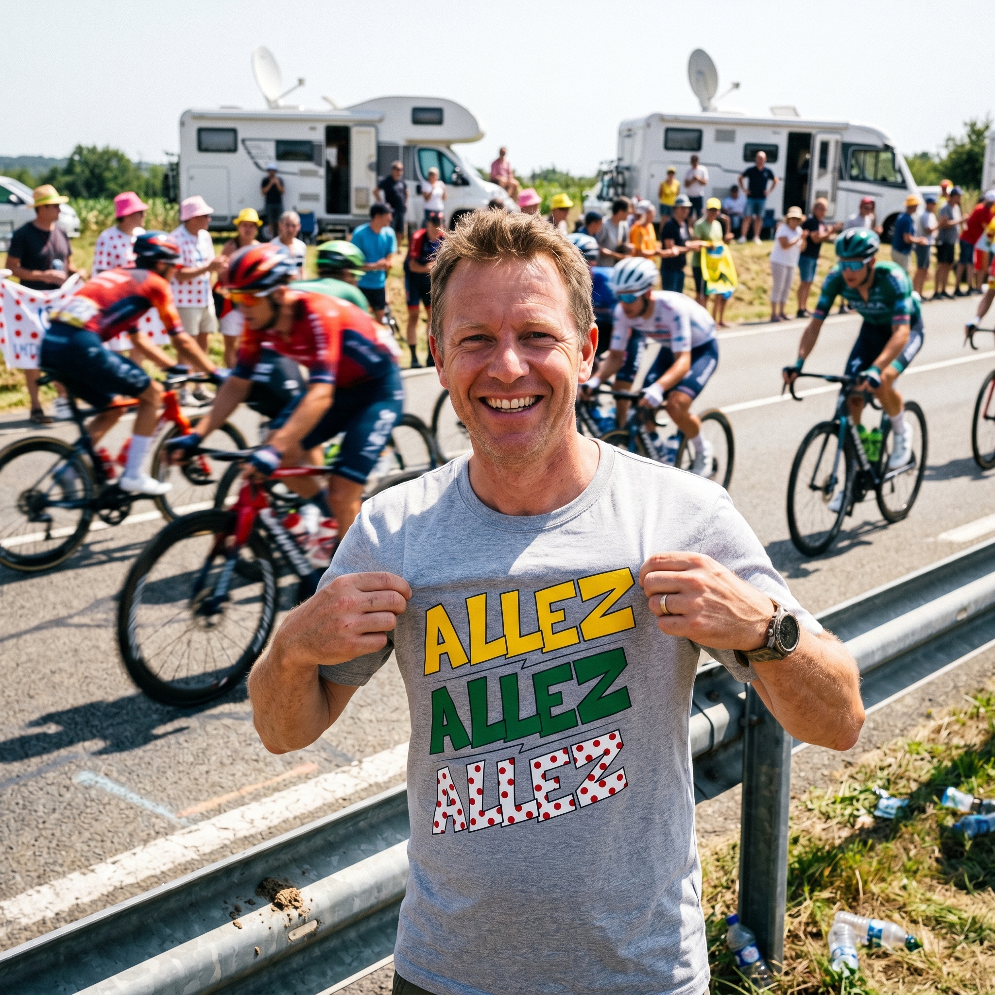 Allez Cycling T-Shirt Tour de France Jersey Inspired