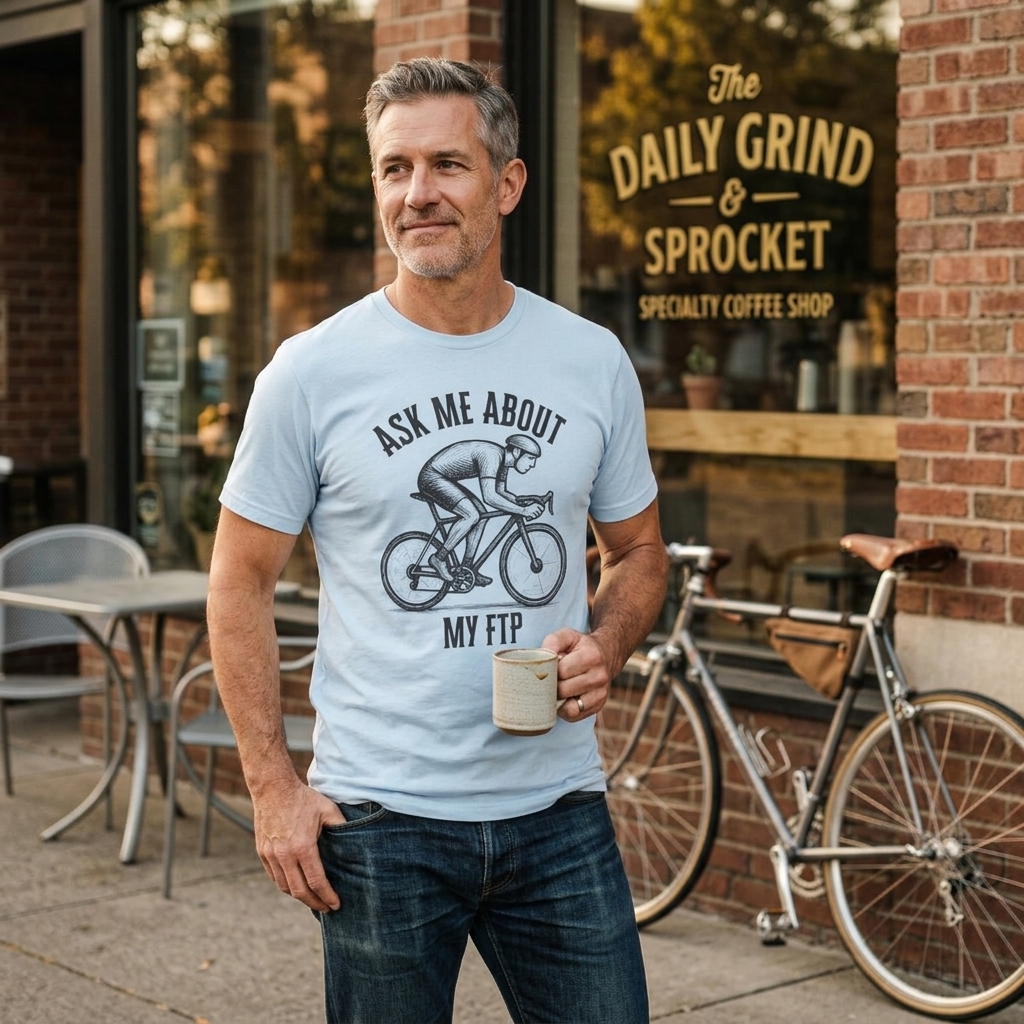 Ask Me About My FTP Funny Cycling T-Shirt Gift