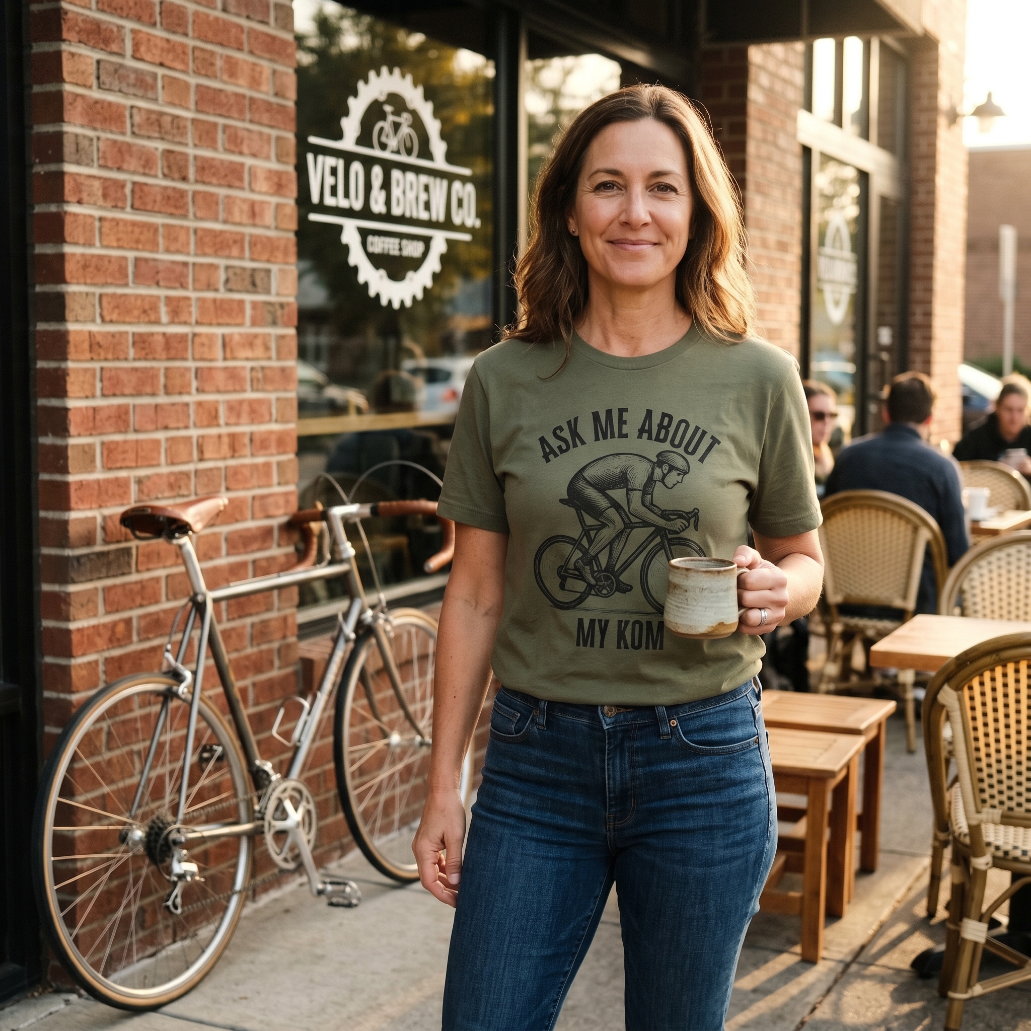 Ask Me About My KOM Funny Cycling T-Shirt Gift