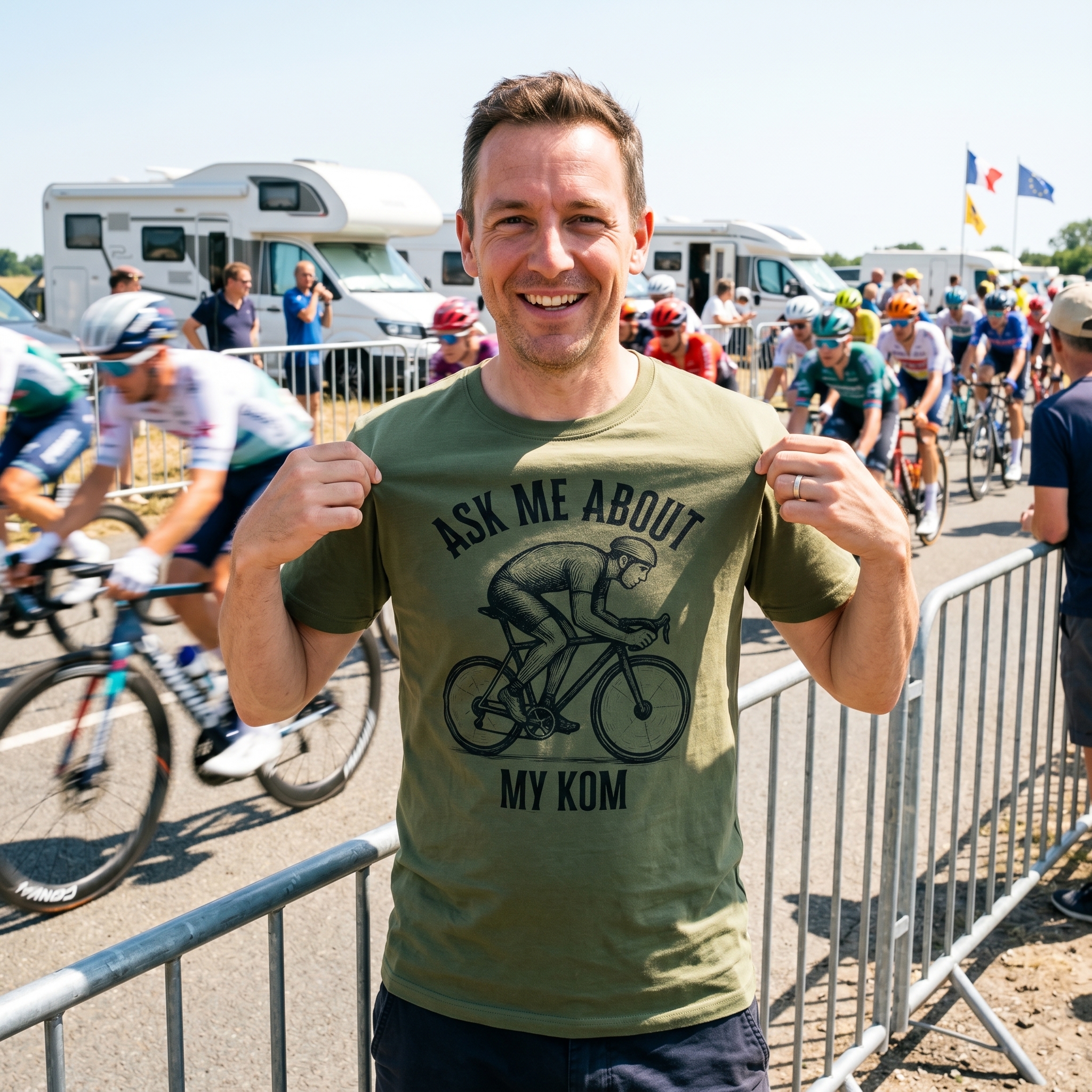 Ask Me About My KOM Funny Cycling T-Shirt Gift
