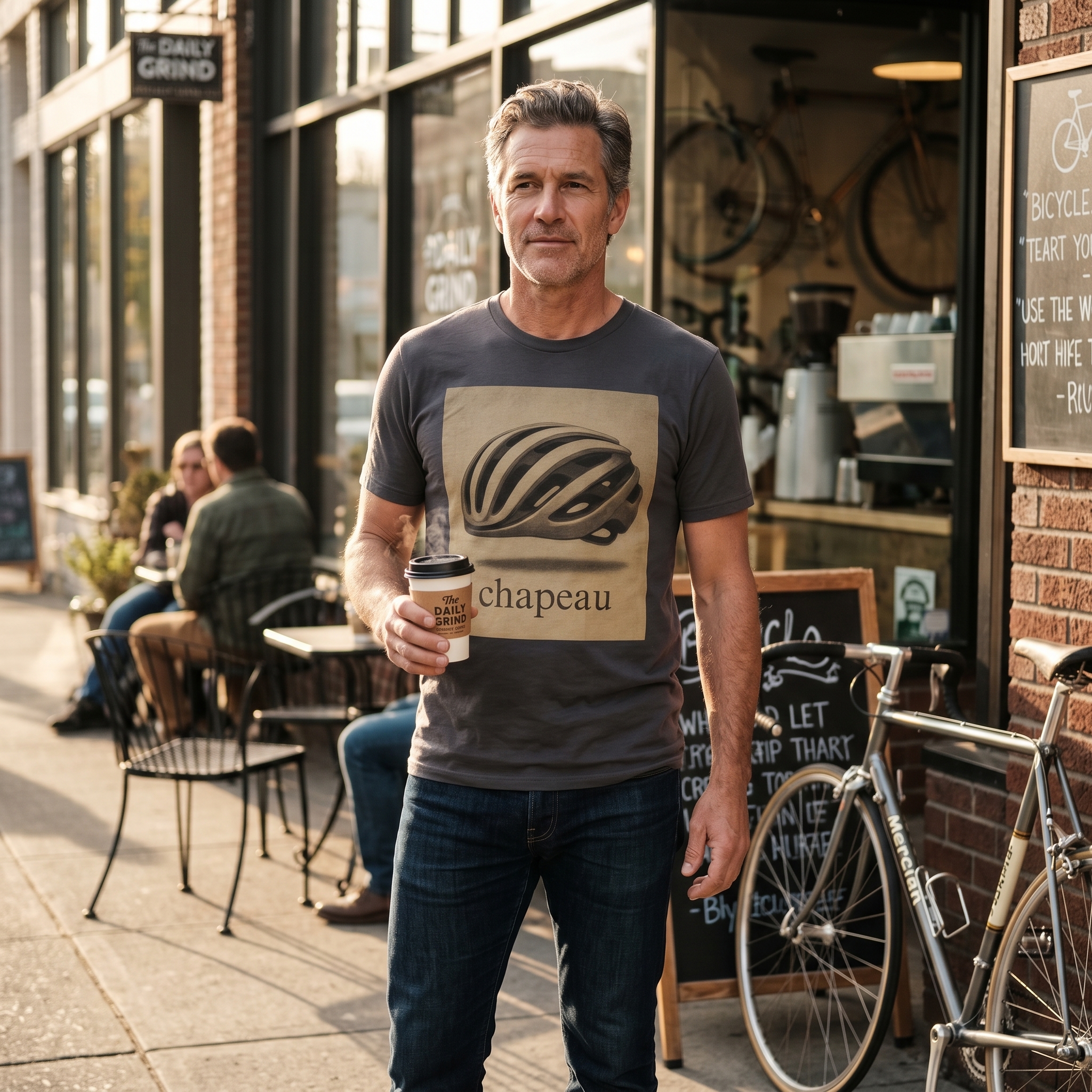 Chapeau Cycling T-Shirt — Retro French Bike Design