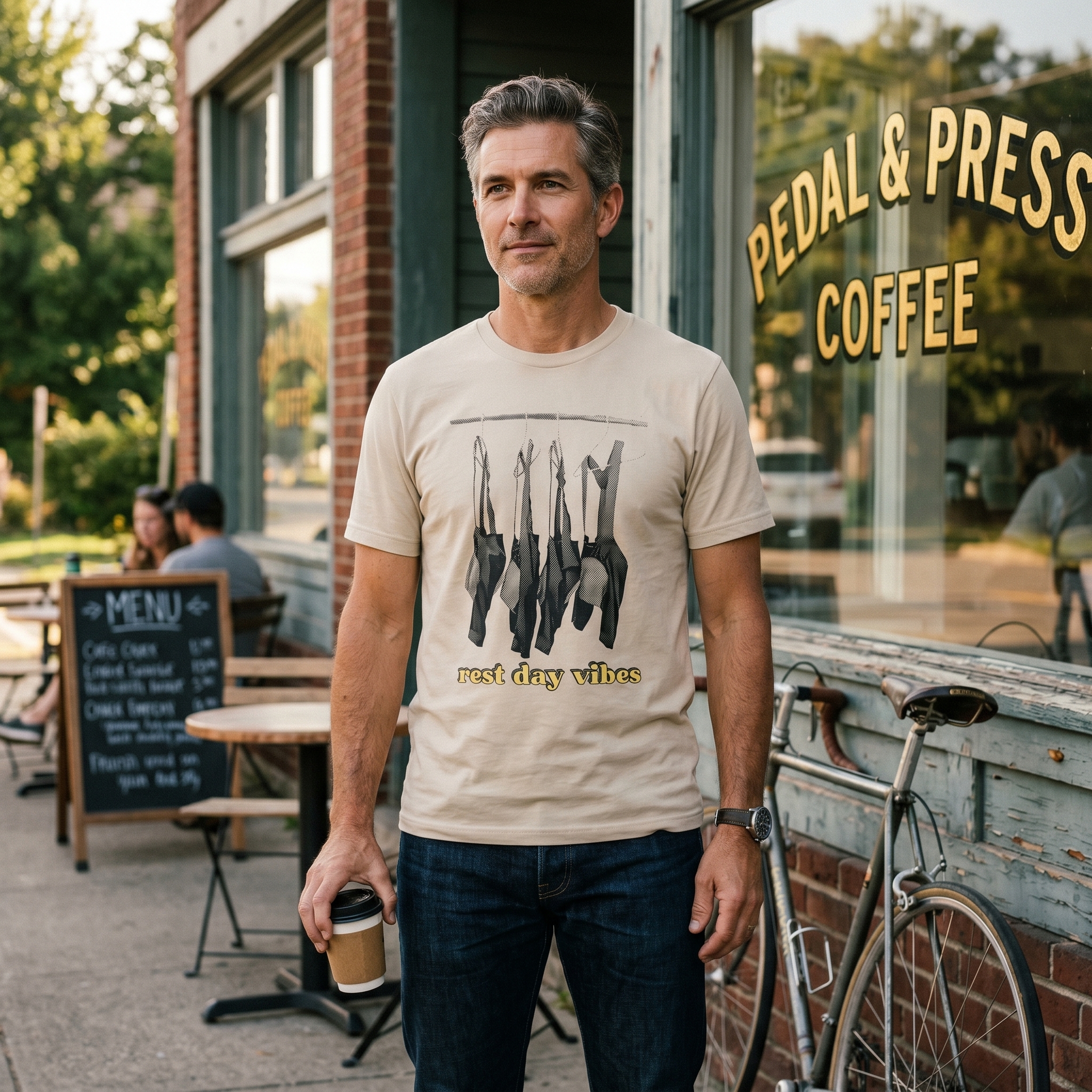 Rest Day Vibes Cycling T-Shirt — Gift for Cyclist