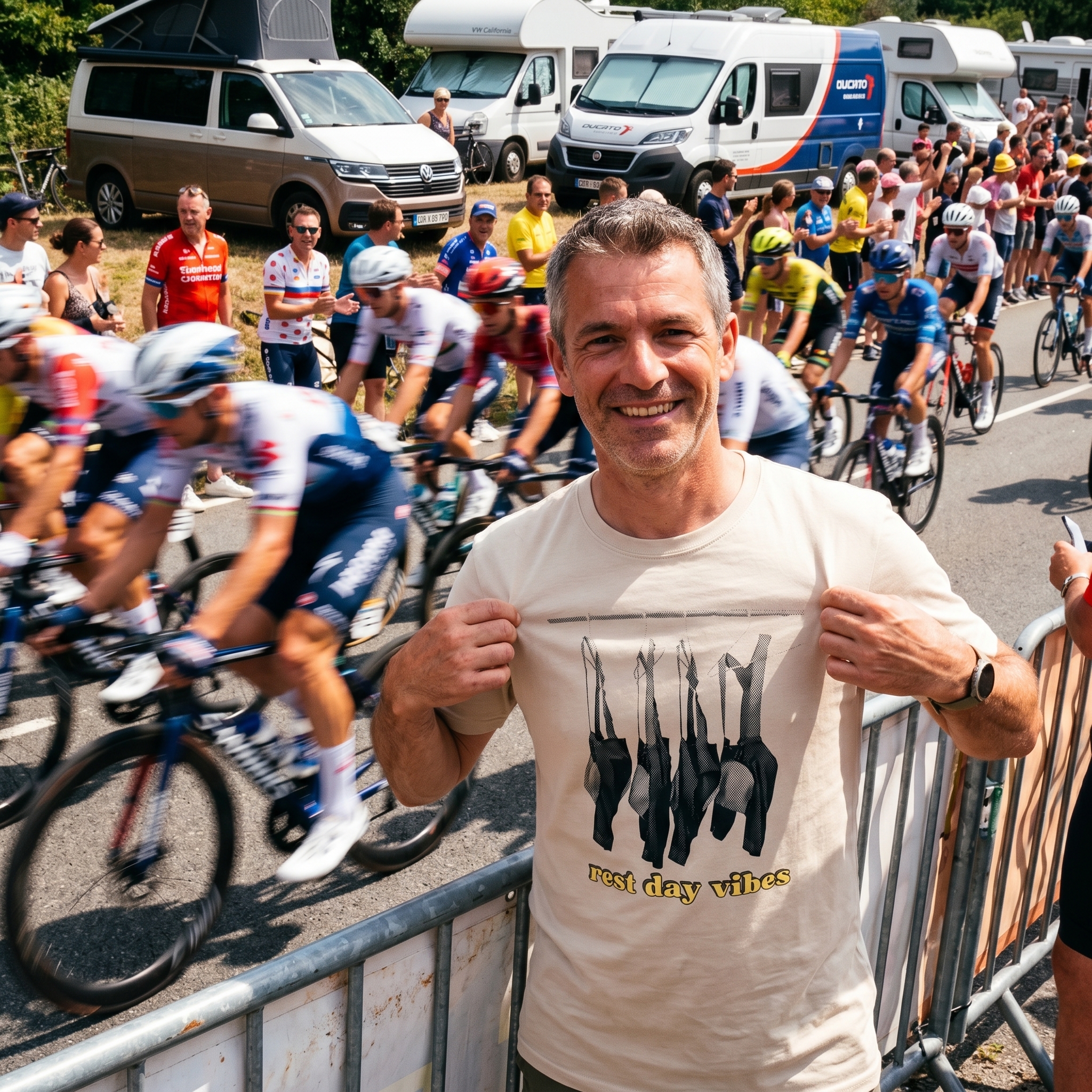 Rest Day Vibes Funny Cycling T-Shirt Gift for Cyclist